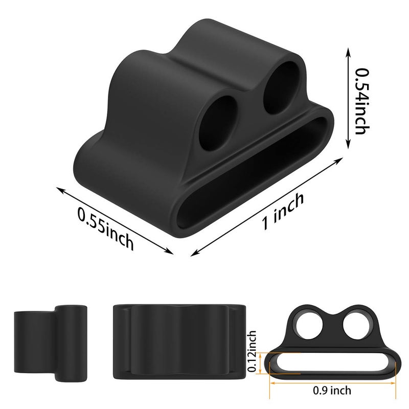 iKammo Anti-Lost Silicone Watch Strap Holder for AirPod Pro 2/AirPod 3 2 1, Airpod Watch Band Holder, Airpod Accessories Holder for Sports Exercise Working(Black+White) - Image 2
